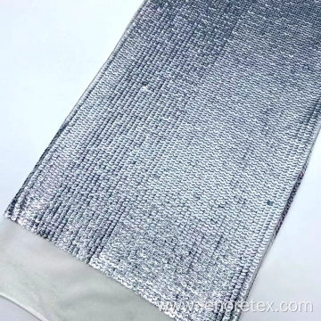 Knit Korean Velvet Sequin Embroidery Fabric